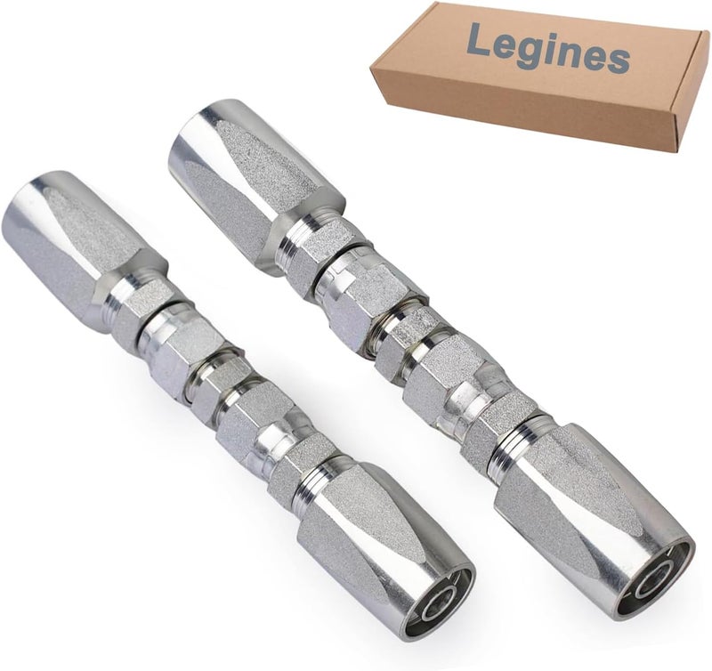 Legines 1/2'' Reusable Hydraulic Fittings, Size #08 Hydraulic Hose Repair Kit 4000PSI (2PCS) - Image 1